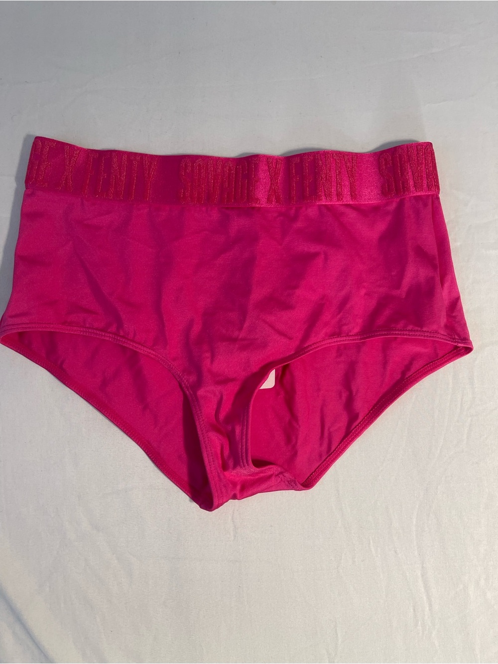 Hot Pink Women's High-Waist Underwear with wide waistband